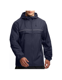 Chaqueta de Lluvia Impermeable para Hombres - Ligera y Transpirable