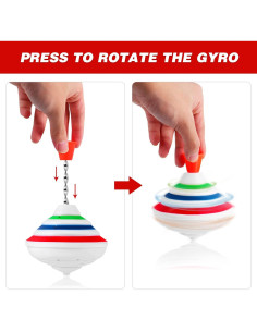 Trompo Giroscopio Musical LED PATKAW para Niños - Juguete Interactivo 2