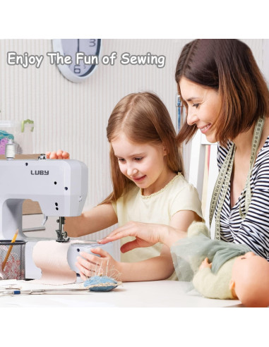 Máquina de Coser Luby Portátil 12 Puntadas 2.1 kg Azul