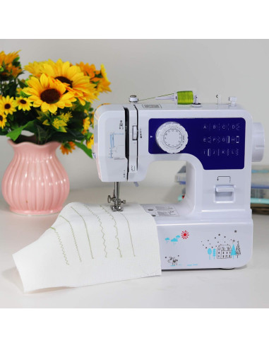 Máquina de Coser Luby Portátil 12 Puntadas 2.1 kg Azul