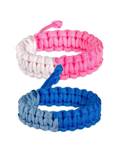 2 Pulseras de Paracord Hechas a Mano Wizock Ajustables 16-20 cm