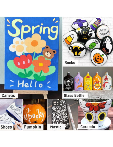 8 Marcadores de Pintura a Base de Aceite DAPAWIN - Multicolor