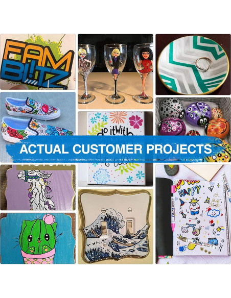 8 Marcadores de Pintura a Base de Aceite DAPAWIN - Multicolor