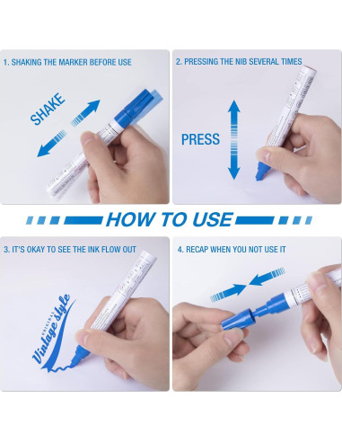 8 Marcadores de Pintura a Base de Aceite DAPAWIN - Multicolor