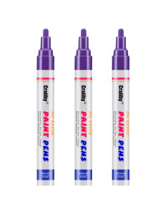 Marcadores de Pintura Permanente Craiiby Morados - Paquete de 3