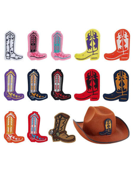 Parches Bordados de Botas AHANDMAKER 13 Piezas Coloridos