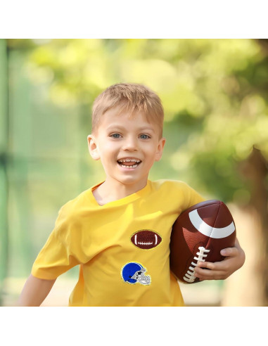 Parches de Fútbol Chenille Jongdari 8pcs Rojo para Planchar