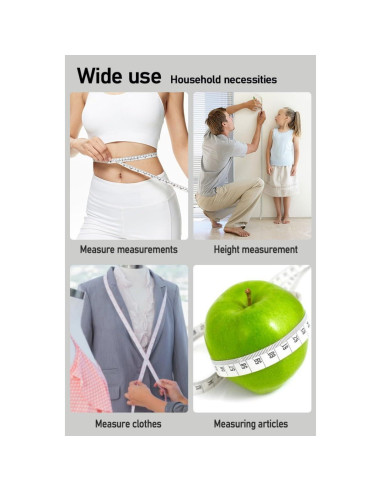 Cinta Métrica de Tela Suave TIANHAIDA 152.4 cm Doble Cara