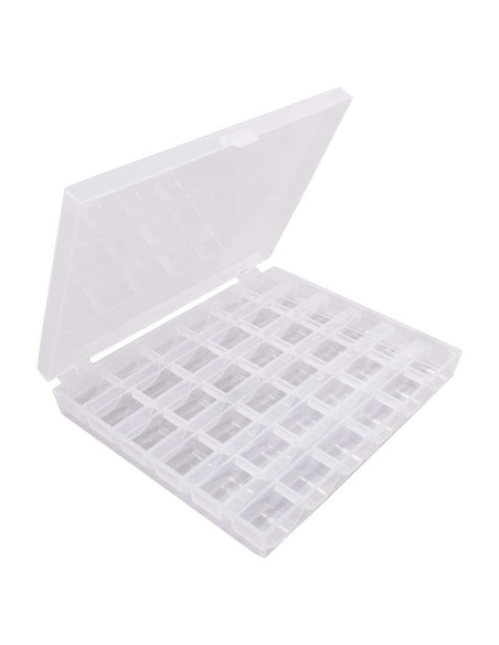 Caja Organizador de Bobinas de Coser Fbshicung Transparente 36 Unidades