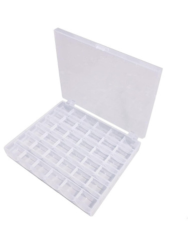 Caja Organizador de Bobinas de Coser Fbshicung Transparente 36 Unidades