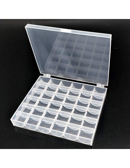 Caja Organizador de Bobinas de Coser Fbshicung Transparente 36 Unidades