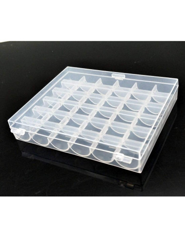 Caja Organizador de Bobinas de Coser Fbshicung Transparente 36 Unidades