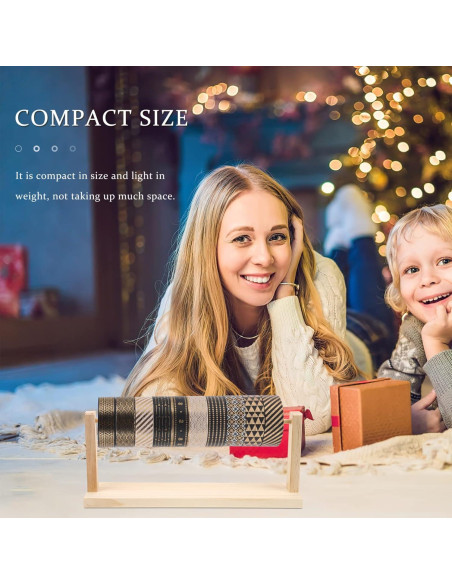 Dispensador de Rollo de Papel de Madera Jojofuny 40x17 cm