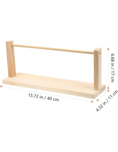 Dispensador de Rollo de Papel de Madera Jojofuny 40x17 cm