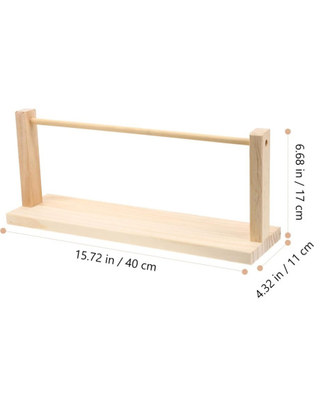 Dispensador de Rollo de Papel de Madera Jojofuny 40x17 cm