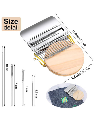Luinabio Máquina de Telar Speedweve con 14 Ganchos y 9 Agujas