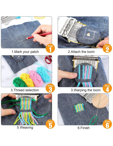 Luinabio Máquina de Telar Speedweve con 14 Ganchos y 9 Agujas