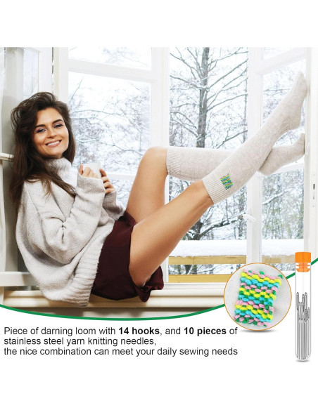 Luinabio Máquina de Telar Speedweve con 14 Ganchos y 9 Agujas