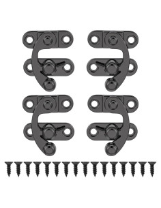 Paquete de 4 Pestillos Pequeños Negros Sorcristy con Tornillos