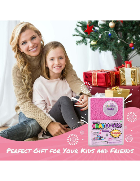 Kit de Fabricación de Pulseras Gionlion 4000 Piezas Cuentas 6mm