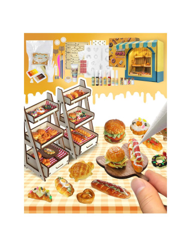 Kit de Manualidades de Arcilla Secada al Aire iLAND 150g Mini Comida