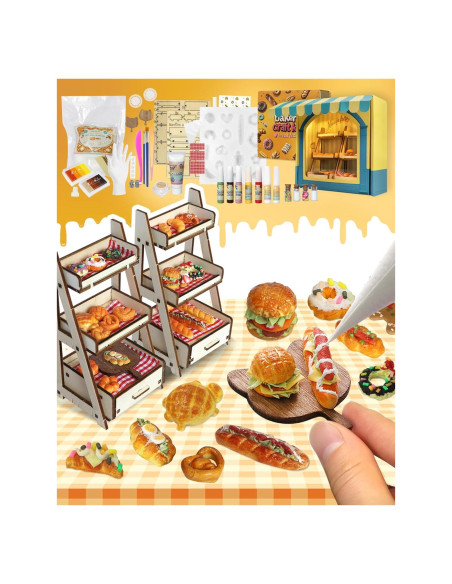 Kit de Manualidades de Arcilla Secada al Aire iLAND 150g Mini Comida