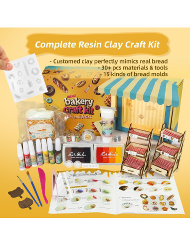 Kit de Manualidades de Arcilla Secada al Aire iLAND 150g Mini Comida