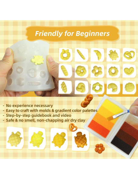 Kit de Manualidades de Arcilla Secada al Aire iLAND 150g Mini Comida