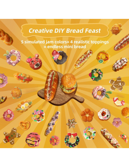 Kit de Manualidades de Arcilla Secada al Aire iLAND 150g Mini Comida