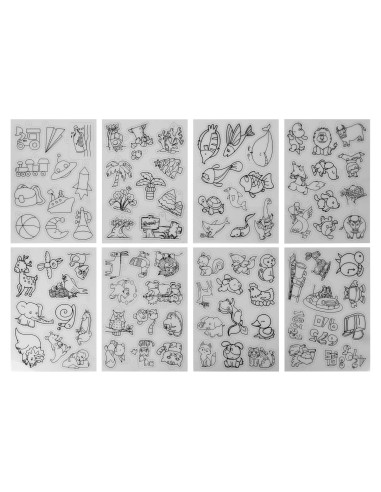 Hojas de Plástico Termocontraíble Estink - 8 Piezas Animales