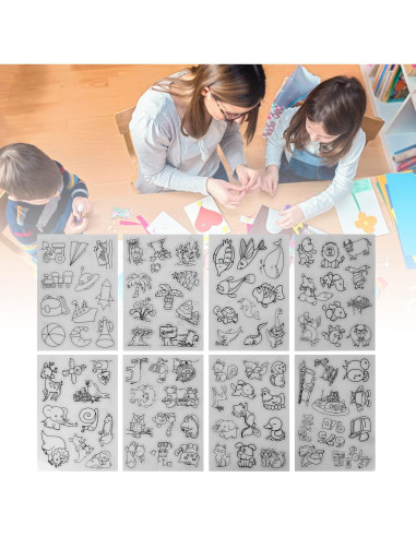 Hojas de Plástico Termocontraíble Estink - 8 Piezas Animales