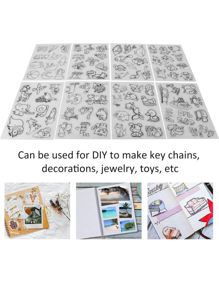 Hojas de Plástico Termocontraíble Estink - 8 Piezas Animales