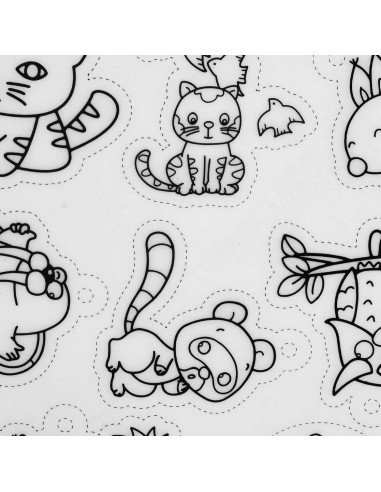 Hojas de Plástico Termocontraíble Estink - 8 Piezas Animales