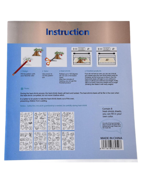 Hojas de Plástico Termocontraíble Estink - 8 Piezas Animales