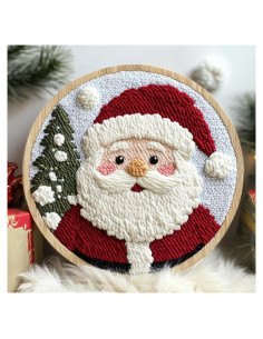 Kit de Aguja de Golpe DIY Genérico Santa Claus 20x20cm