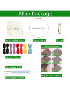 Kit de Aguja de Golpe DIY Genérico Santa Claus 20x20cm 2