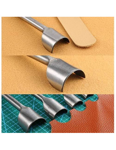 Cortadores Punch Semi-redondos Caydo 8 Piezas para Cuero