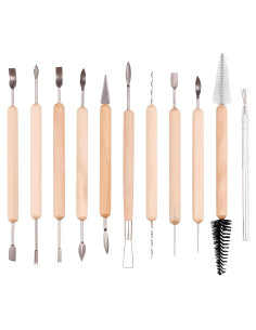 Juego de Herramientas de Escultura en Arcilla LINPHCEY 11 Piezas