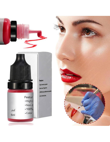 Tinta de Pigmento Permanente DuBeauty 5ml Rojo Uva para Microblading