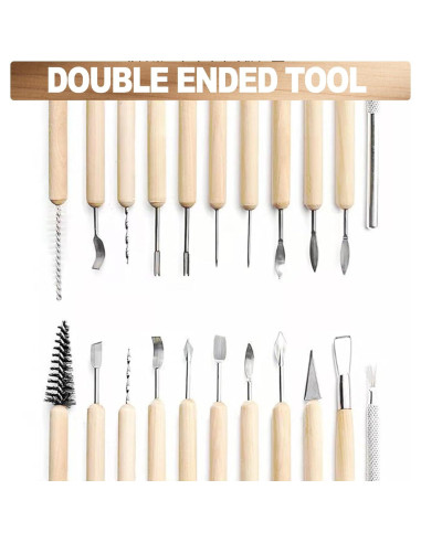 Juego de Herramientas de Escultura en Arcilla LINPHCEY 11 Piezas