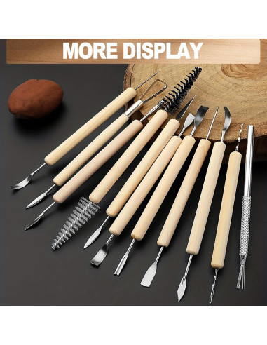 Juego de Herramientas de Escultura en Arcilla LINPHCEY 11 Piezas