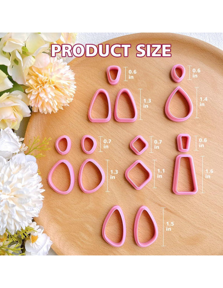 Cortadores de Arcilla Polimérica Keoker 15 Formas para Aretes