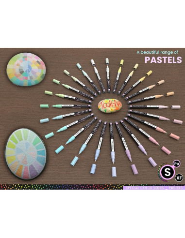 Set de Marcadores de Pintura Acrílica TOOLI-ART 24 Colores Pastel