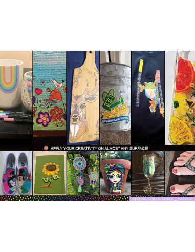 Set de Marcadores de Pintura Acrílica TOOLI-ART 24 Colores Pastel