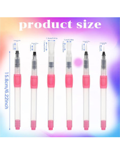 Set de 6 Marcadores de Acuarela Quilax Recargables 23cm 2