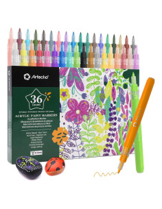 Marcadores de Pintura Acrílica Artecho 36 Colores 0.7mm Punta Fina