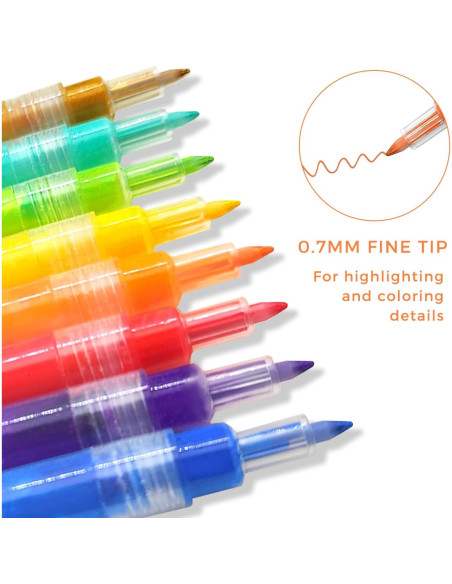 Marcadores de Pintura Acrílica Artecho 36 Colores 0.7mm Punta Fina