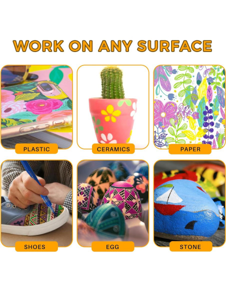 Marcadores de Pintura Acrílica Artecho 36 Colores 0.7mm Punta Fina