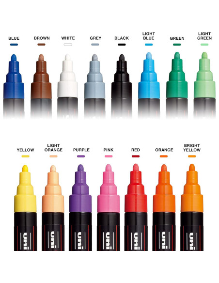 Set de 15 Marcadores de Pintura Posca 5M Medianos Variados