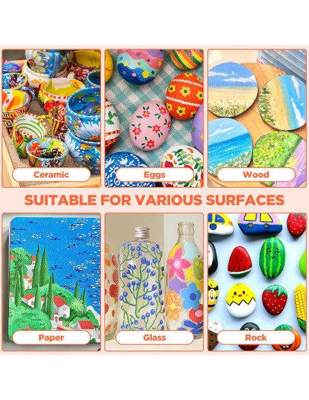 72 Marcadores Acrílicos Diyeever Doble Punta Multicolor